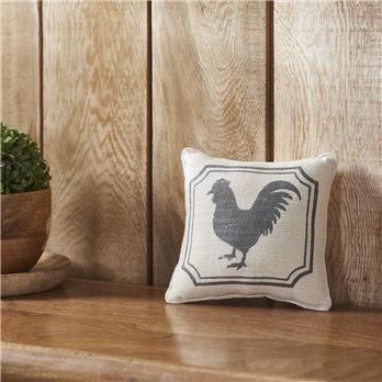 Finders Keepers Rooster Silhouette Pillow 6x6