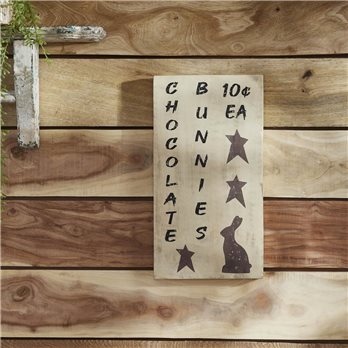 Chocolate Bunnies Wooden Sign 15x8