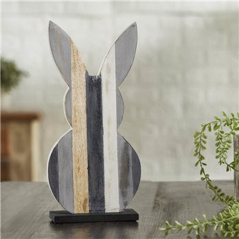 Wooden Painted Rabbit 12x6x2.25