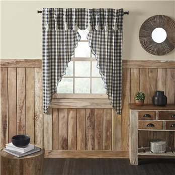 My Country Scalloped Layered Prairie Short Panel Set of 2 63x36x18