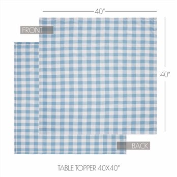 Annie Buffalo Check Blue Table Topper 40x40