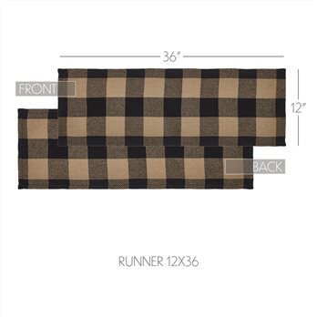 Black Check Runner 12x36