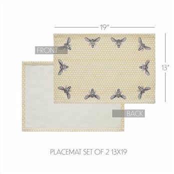 Buzzy Bees Placemat Set of 2 13x19