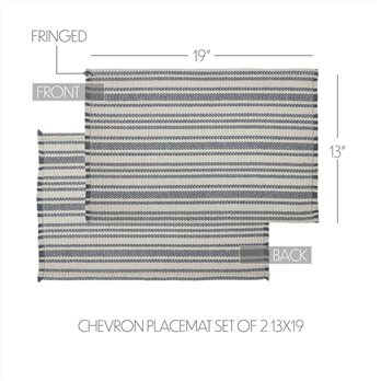 Finders Keepers Chevron Placemat Set of 2 13x19