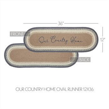 Finders Keepers Our Country Home Oval Runner 12x36