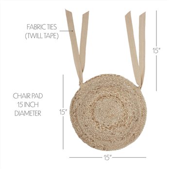 Natural Jute Chair Pad 15 inch Diameter