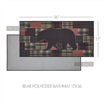 Wyatt Bear Polyester Bathmat 17x36