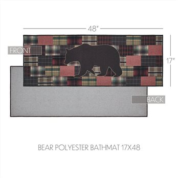 Wyatt Bear Polyester Bathmat 17x48