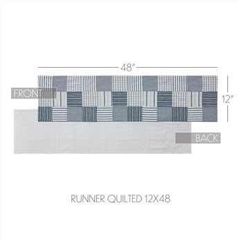 Sawyer Mill Blue Runner Quilted 12x48