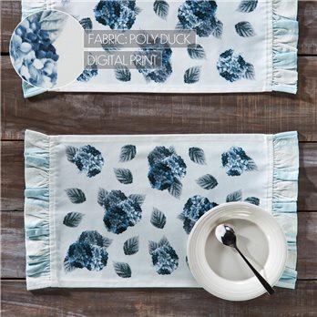 Finders Keepers Hydrangea Ruffled Placemat Set of 2 13x19
