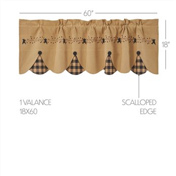 Pip Vinestar Scalloped Layered Valance 18x60