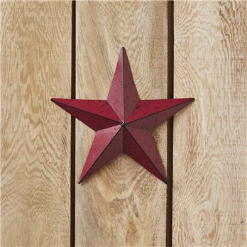 Metal Star Speckled Burgundy Distressed 8x8