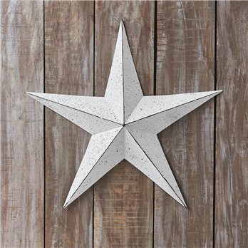 Metal Star Speckled White Distressed 24x24
