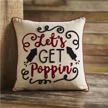 Let's Get Poppin Pillow 18x18