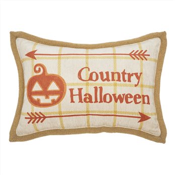Country Halloween Pillow 9.5x14