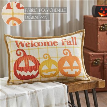 Country Halloween Welcome Fall Pillow 14x22