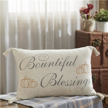 Harvest Blessings Bountiful Blessings Woven Pillow 14x22