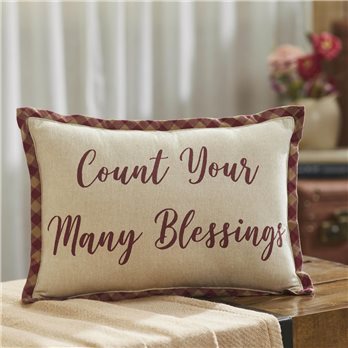 Harvest Blessings Count Your Many Blessings Pillow 9.5x14