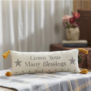 Harvest Blessings Count Your Many Blessings Woven Pillow 5x15