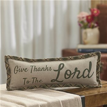 Harvest Blessings Give Thanks to the Lord Pillow 5x15