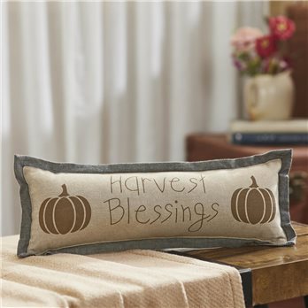 Harvest Blessings Pumpkin Pillow 5x15