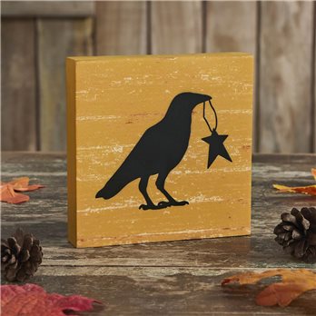Prim Star Raven Mustard Base MDF Sign 5x5