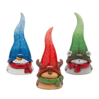 Whimsical Terra Cotta Winter Animal Decor (Set of 3)