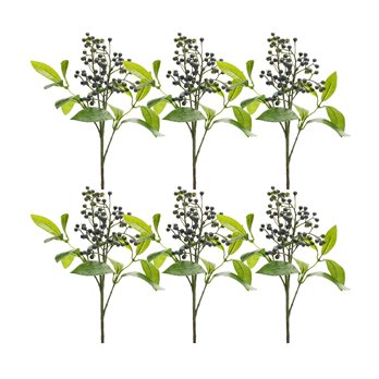 Blue Berry Foliage Spray (Set of 6)