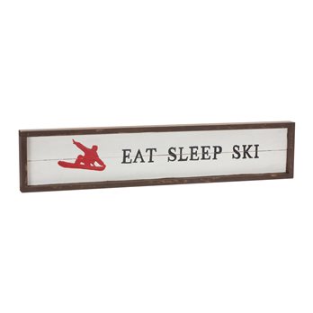 Eat Sleep Ski Sign 23"L