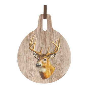 Deer Print Cutting Board Decor 7.75"D