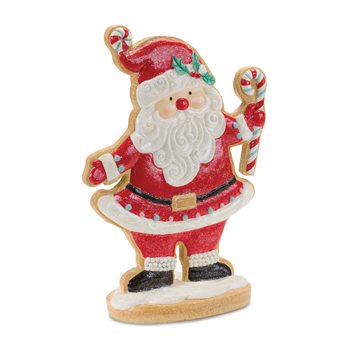 Gingerbread Santa Decor 16"H