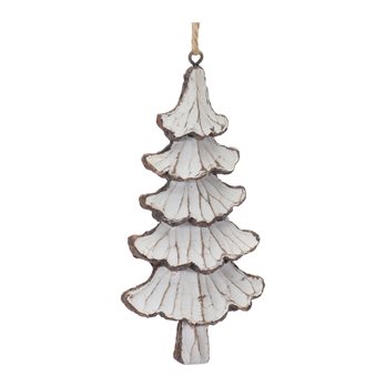 Carved Pine Tree Ornament (Set of 12)