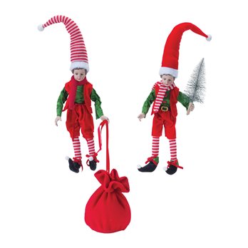 Vintage Elf Shelf Sitter (Set of 2)