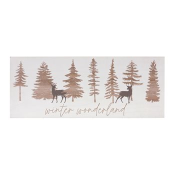 White Wood Winter Wonderlant Wall Sign (Set of 6)