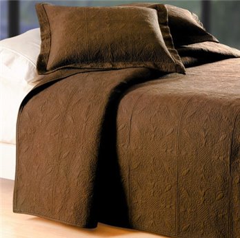 Choco Brown Quilted Matelasse Full/Queen Quilt