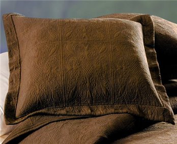 Choco Brown Quilted Matelasse Euro Sham