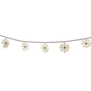 Fabric Snowflake Garland (Set of 2)