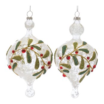 Beaded Glass Mistletoe Ornament (Set of 6)