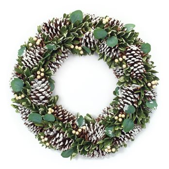 Cone and Berry Wreath 20"D