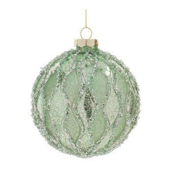 Beaded Mercury Glass Ball Ornament  (Set of 6)