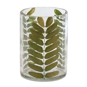 Dried Leaf Glass Candle Holder (Set of 3)