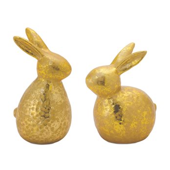 Gold Rabbit Decor (Set of 2)