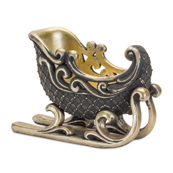 Elegant Holidy Sleigh Decor 10"L