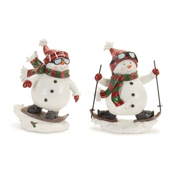 Winter Sport Snowman Figurine (Set of 6)