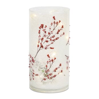 LED Frosted Berry Branch Luminary (Set of 2)