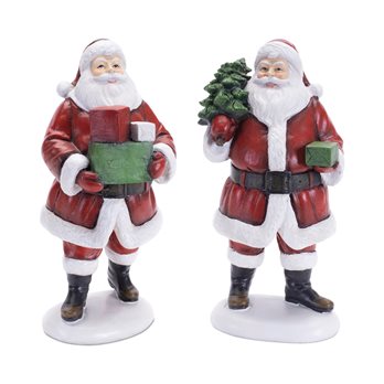 Traditional Santa with Presents Figurine (Set of 4)