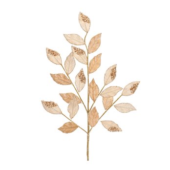 Beaded Peach Leaf Spray (Set of 6)