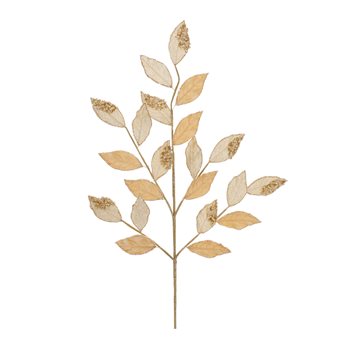 Beaded Gold Leaf Spray (Set of 6)