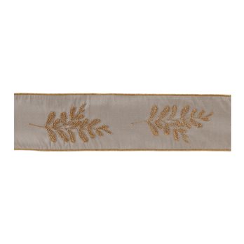 Gold Leaf Print Ribbon (Set of 2)