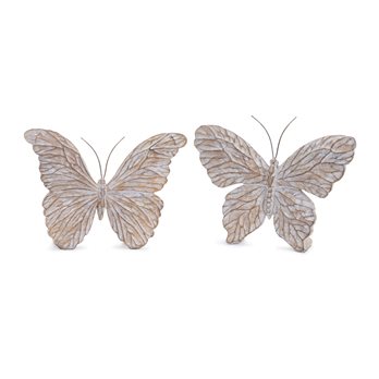 Carved Butterfly Shelf Sitter (Set of 4)